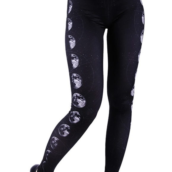 Dolls Kill Pants - s/m moon eclispe witch gothic goth leggings tights